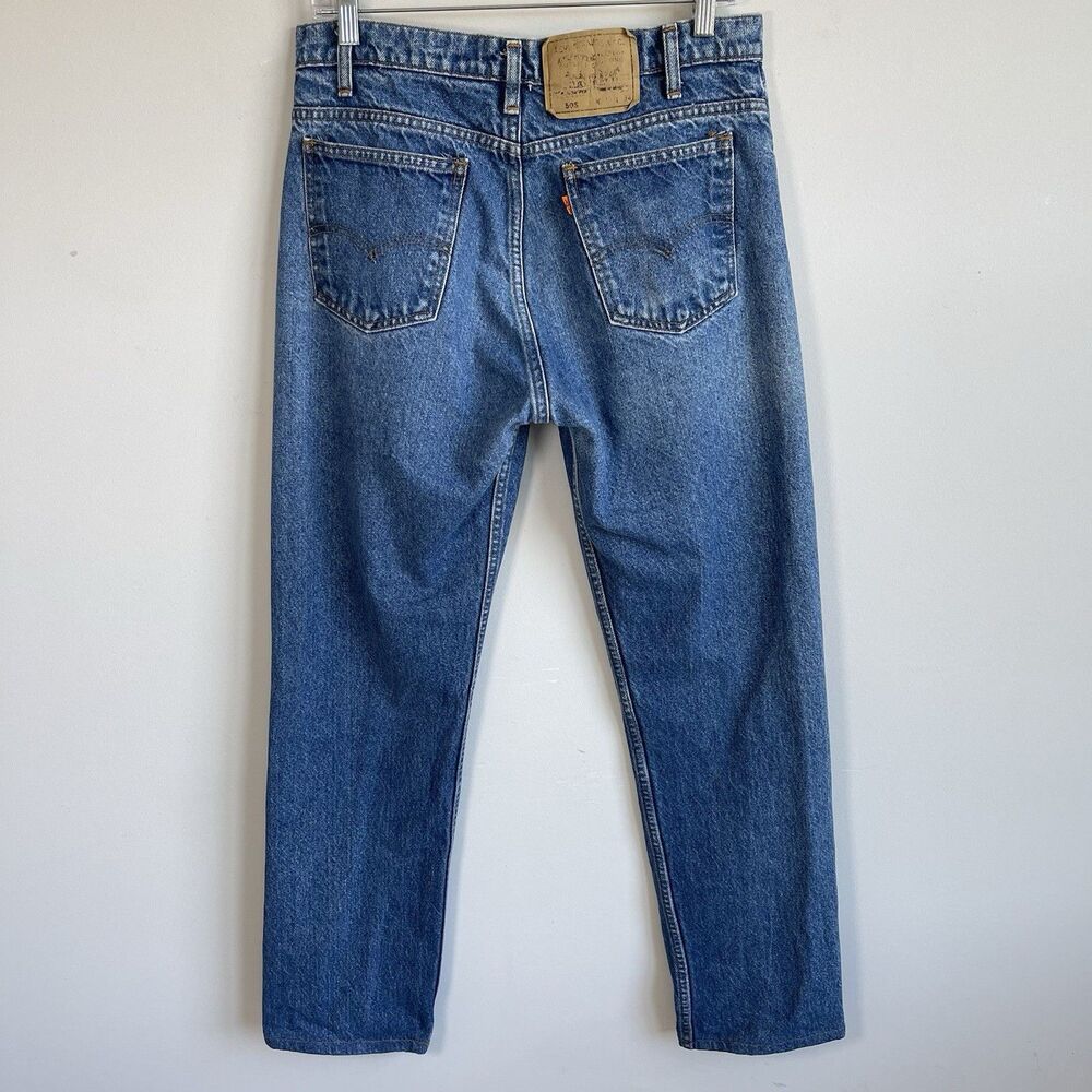 Vintage Orange Tab 80s Levis 505 Jeans Men's 30 x 30 Straight Leg Blue USA - Picture 5 of 15